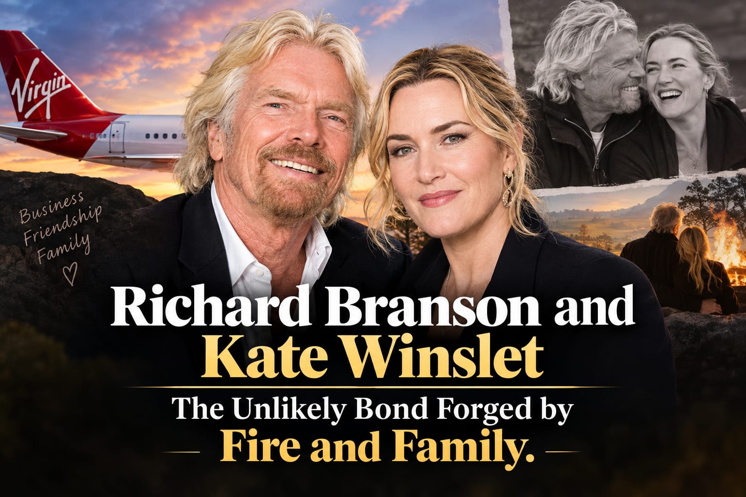 Richard Branson and Kate Winslet
